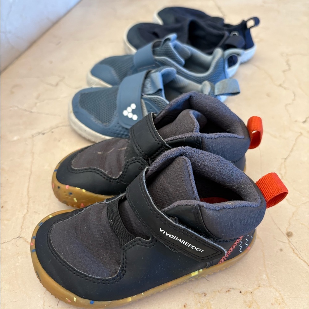 3 Pair Bundle! Vivo barefoot Kids Black Shoes